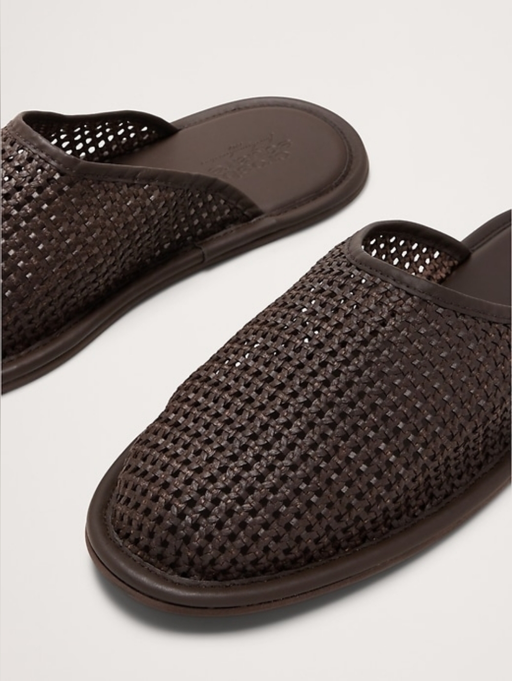 NIB Crosby Square Men's Dark Brown Woven Slide Size 11 - Picture 2 of 7